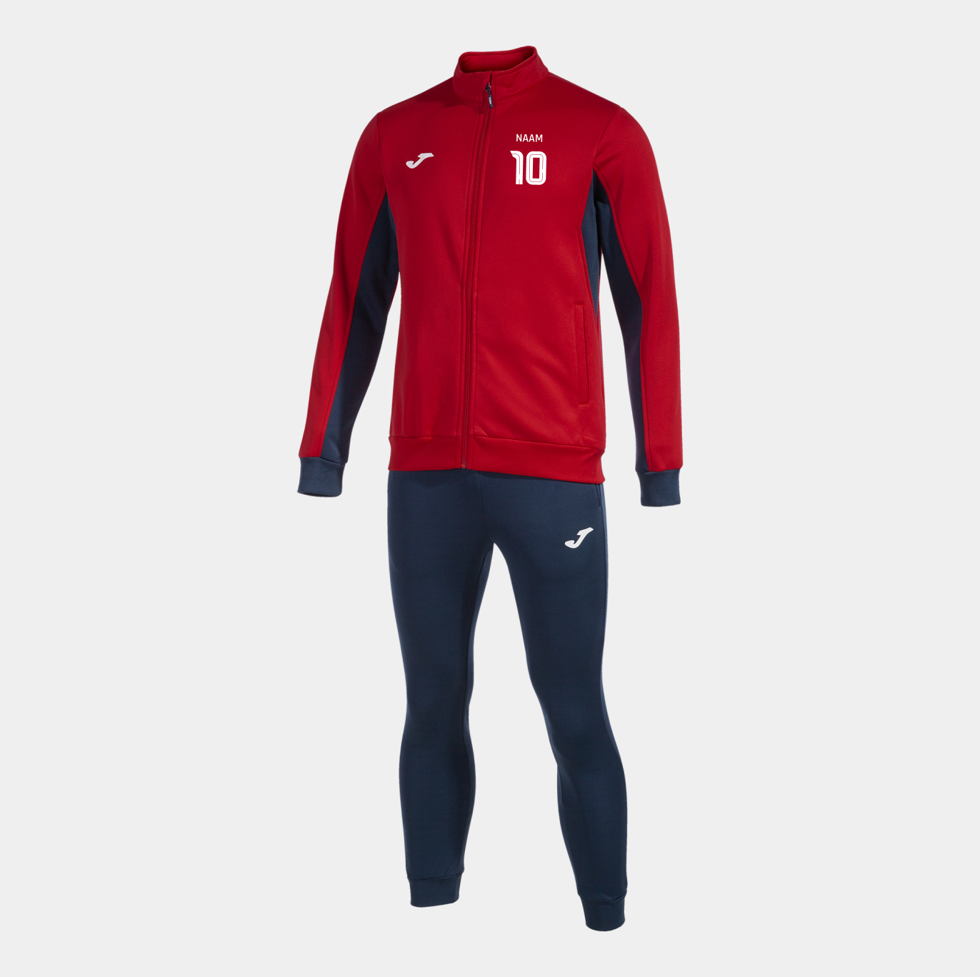 Joma Derby Rood/Marineblauw met naam en nummer