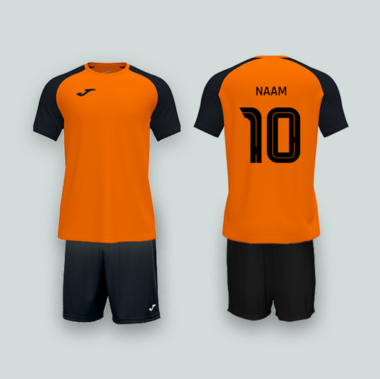 Joma Academy IV Oranje/Zwart met naam en nummer